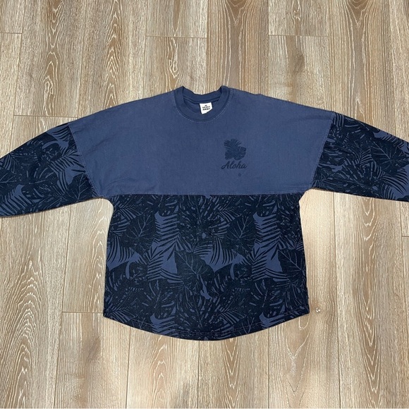 Spirit Tops - Spirit Jersey Aloha Navy Crew Neck Heavy Cotton Tshirt (lightweight sweats) sz M